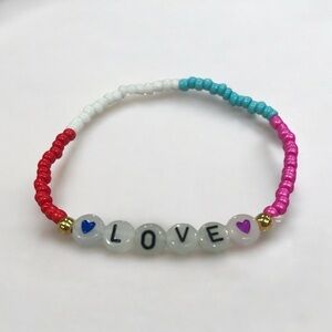 Love Letter Bead Stretch Bracelet Glow in the Dark
